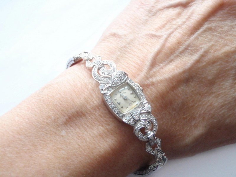 Hamilton Ladies Platinum and Diamond Watch