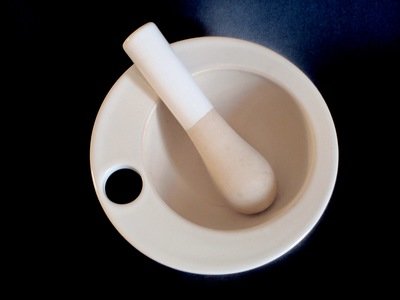Stoneware and Porcelain Mortar and Pestle
