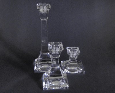 V &amp; B Leaded Crystal Candle Holders
