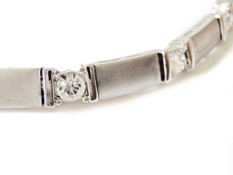 Vintage Butler Swarovski Crystal Matte and High Polish Links