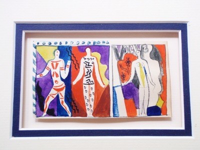 Art Deco 1920s Edward Buk Ulreich Bold Flapper Watercolor Painting