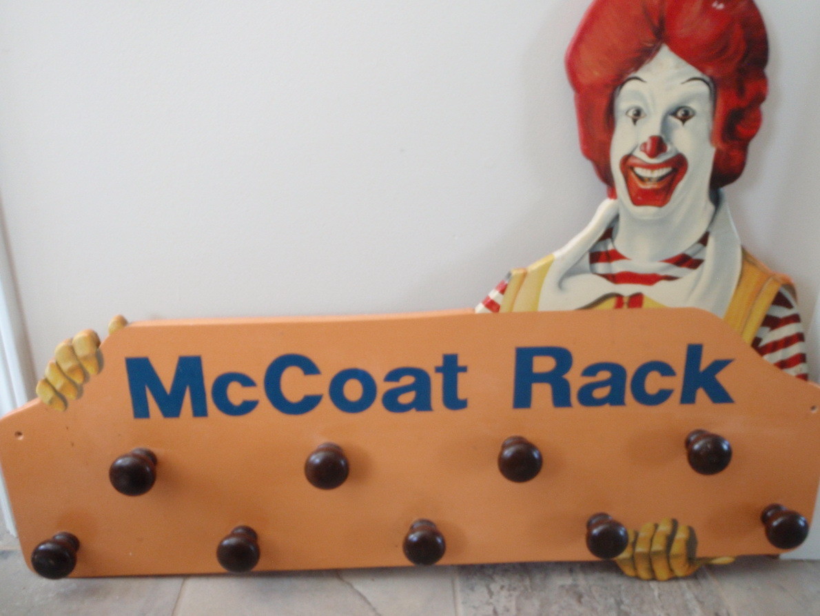 RARE McDonald's Play Area Ronald McDonald Coat Rack 