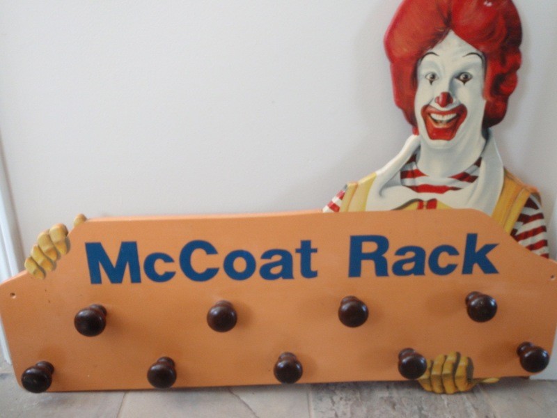 Early 1970s McDonald&#39;s Restaurant McCoat Rack, Kids Play Area