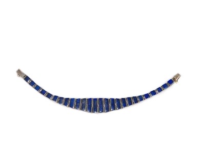 950 Sterling and Lapis Lazuli statement bracelet 