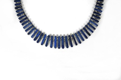 Cleopatra Style Lapis Necklace
