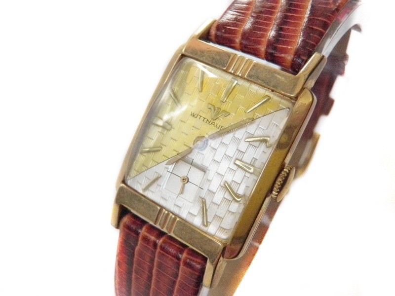 1960's Longines Wittnauer Watch Two Tone Textured Dial