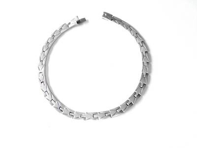 Taxco Silver Puzzle Hinged Necklace Artisan Mexican Silver