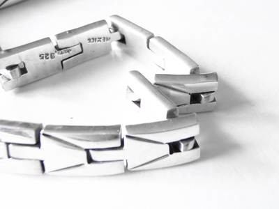 Taxco Hinged Aztec Silver Necklace 