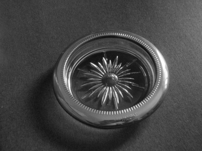 Silver and Cut Glass vintage Coasters 