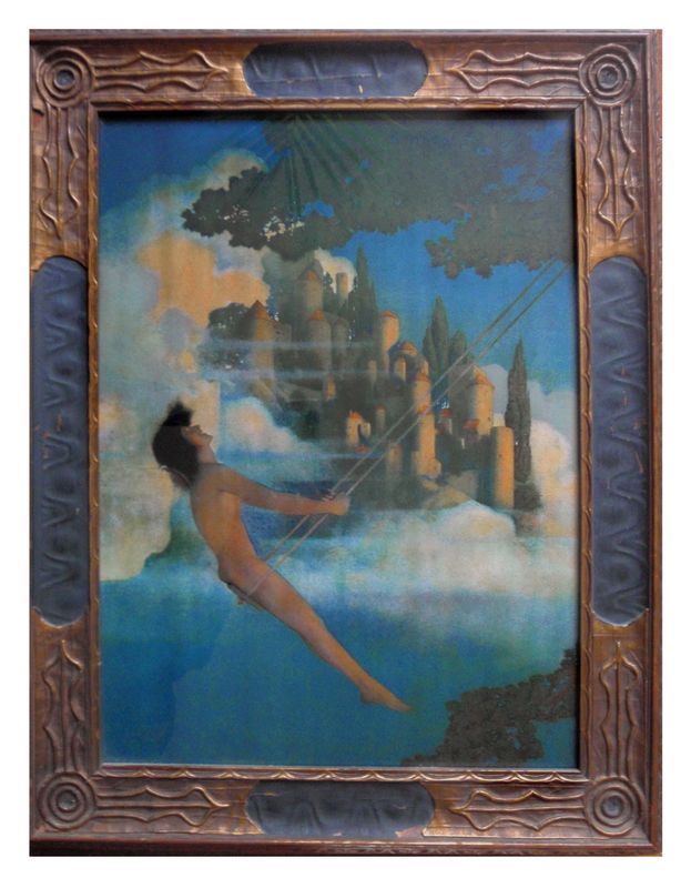 Maxfield Parrish Dinky Bird Collotype Newcome Macklin Frame Fantasy Art