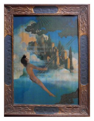 Maxfield Parrish Dinky Bird Collotype Newcome Macklin Frame Fantasy Art