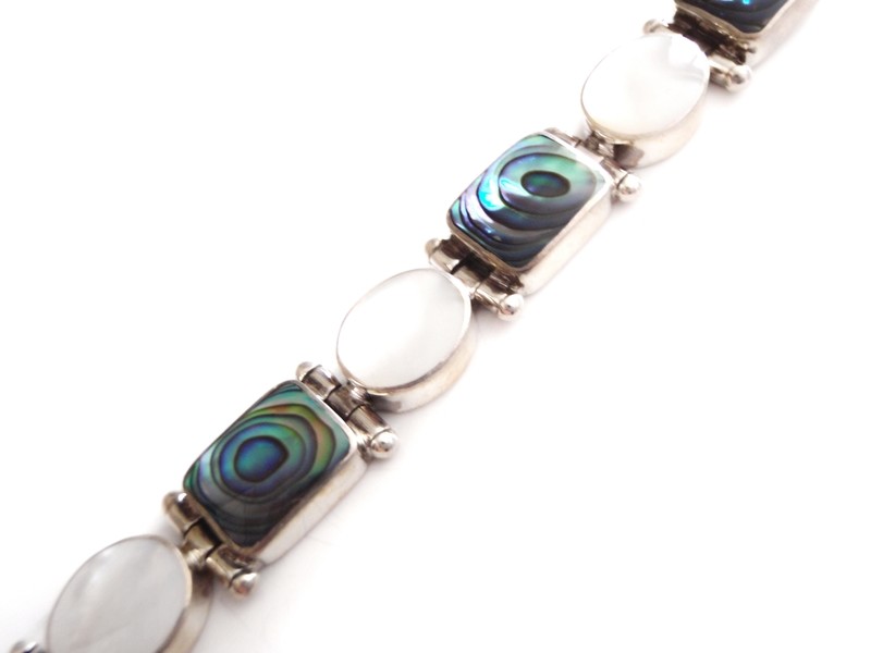 SAJEN Beautiful Matched MOP and Paua Bracelet