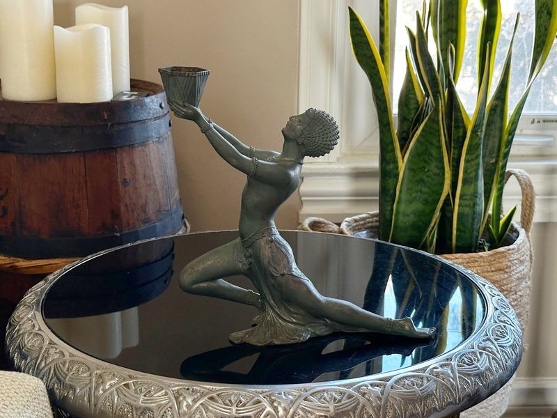 Decorative Art Deco Incense Burner Statue 