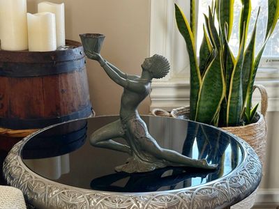 Decorative Art Deco Incense Burner Statue 