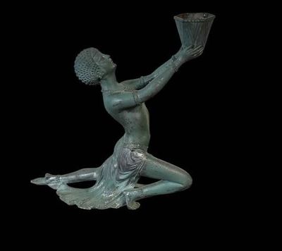 20s Art Deco Vantines Egyptian Goddess Decorative Incense Burner