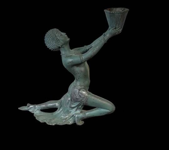 20s Art Deco Vantines Egyptian Goddess Decorative Incense Burner