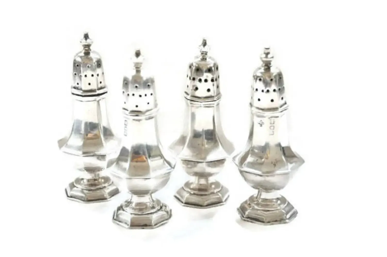 1893 Horace Woodward Sheffield Sterling Salt Pepper Shakers