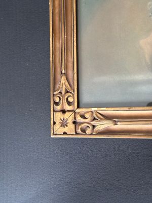 Arts &amp; Crafts Newcomb Macklin Gilt Gesso Picture Art Frame with George Frederic Watts Hope Print
