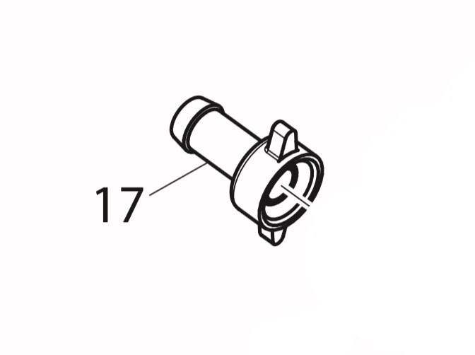 AR| [17] Ring Nut Barb 1/2" (Pressure Port)