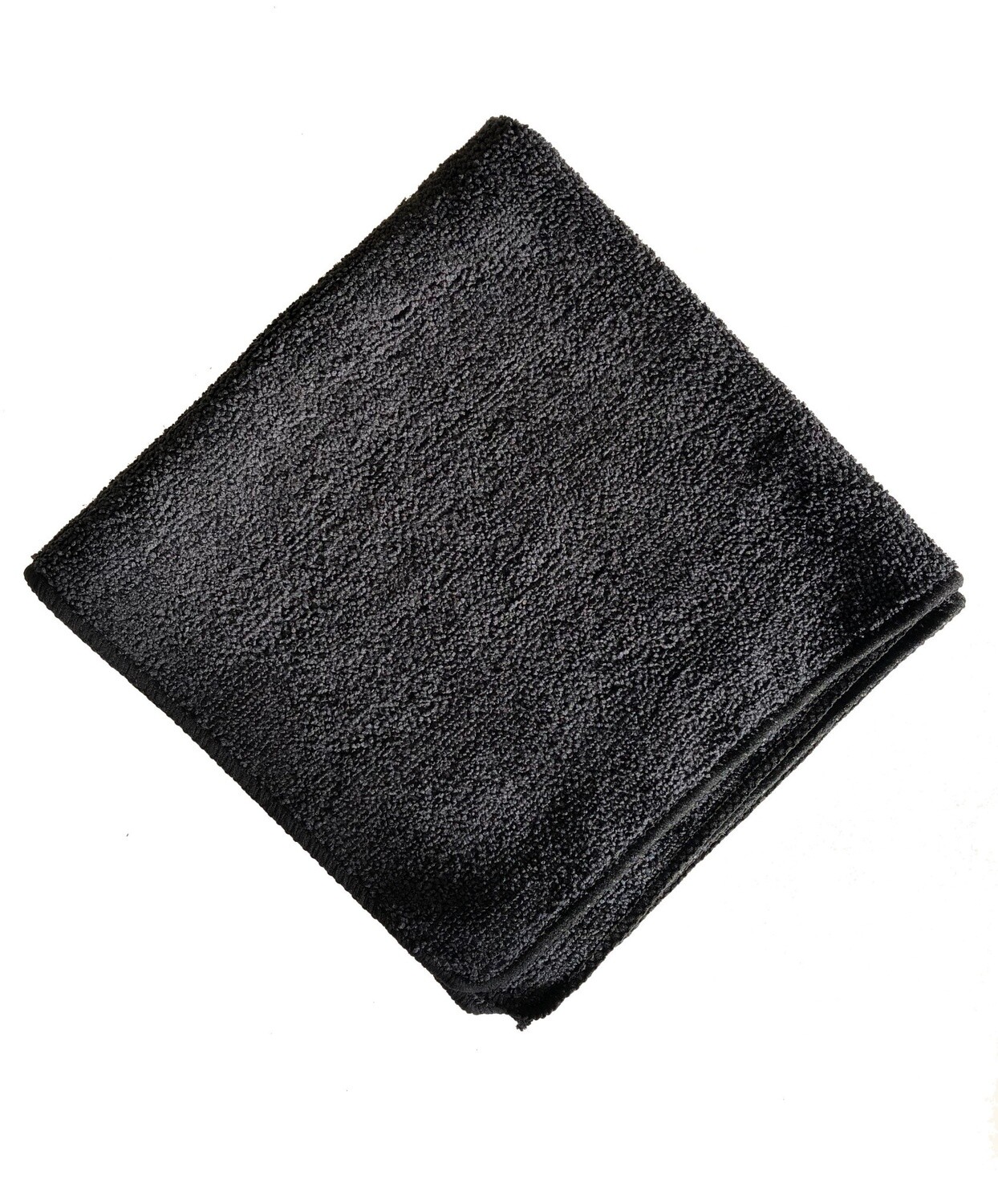 Towel | 16” x 16” Black Microfiber