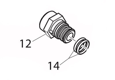 AR | [14] O-Ring  013.95x2.62 (Viton) {Pressure Port}