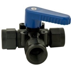 Ball Valve | 3 Way | Poly | 1/2&quot; FPT