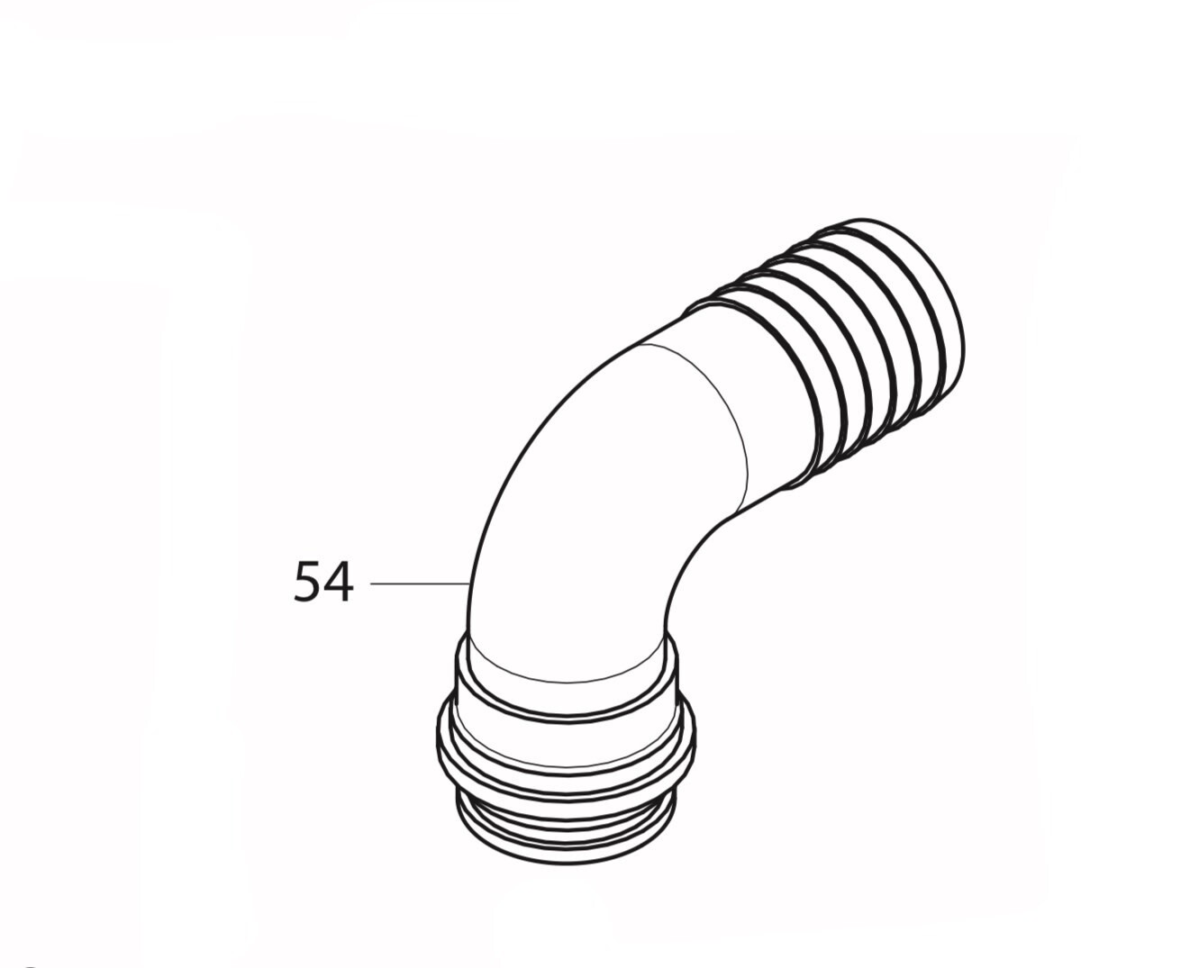 AR| [54] Elbow Hose Barb D.32 for 1-1/4&quot;