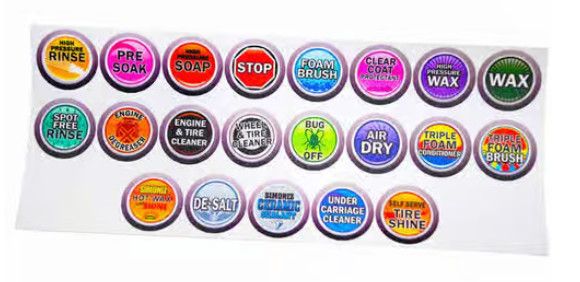 Rotary Switch Circle Decal Set - 21 Per Pack