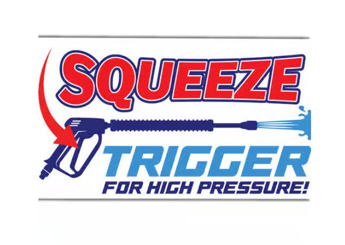 CW Bay Sign - Squeeze Trigger For Pressure  - 16 Inch X 9 Inch