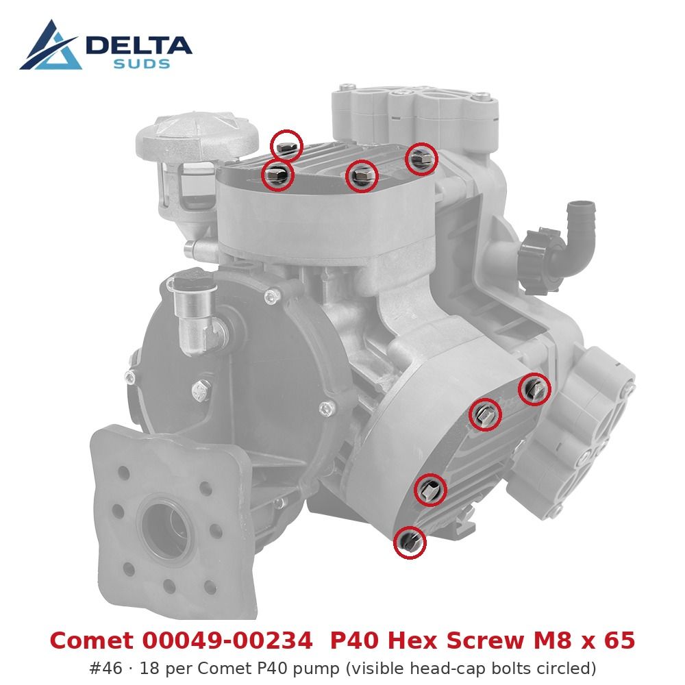 Comet P40 | [46] Hex Screw M8x65 (00049-00234)