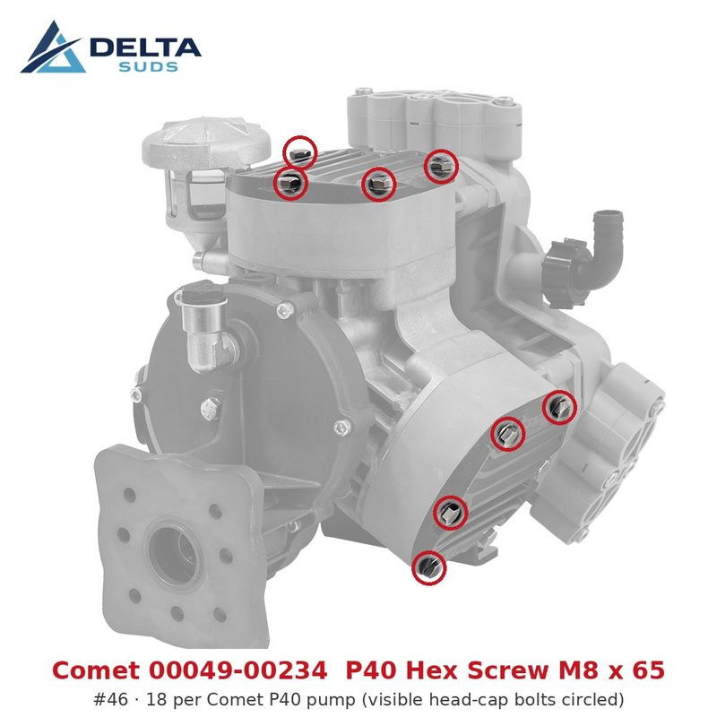 Comet P40 | [46] Hex Screw M8x65 (00049-00234)