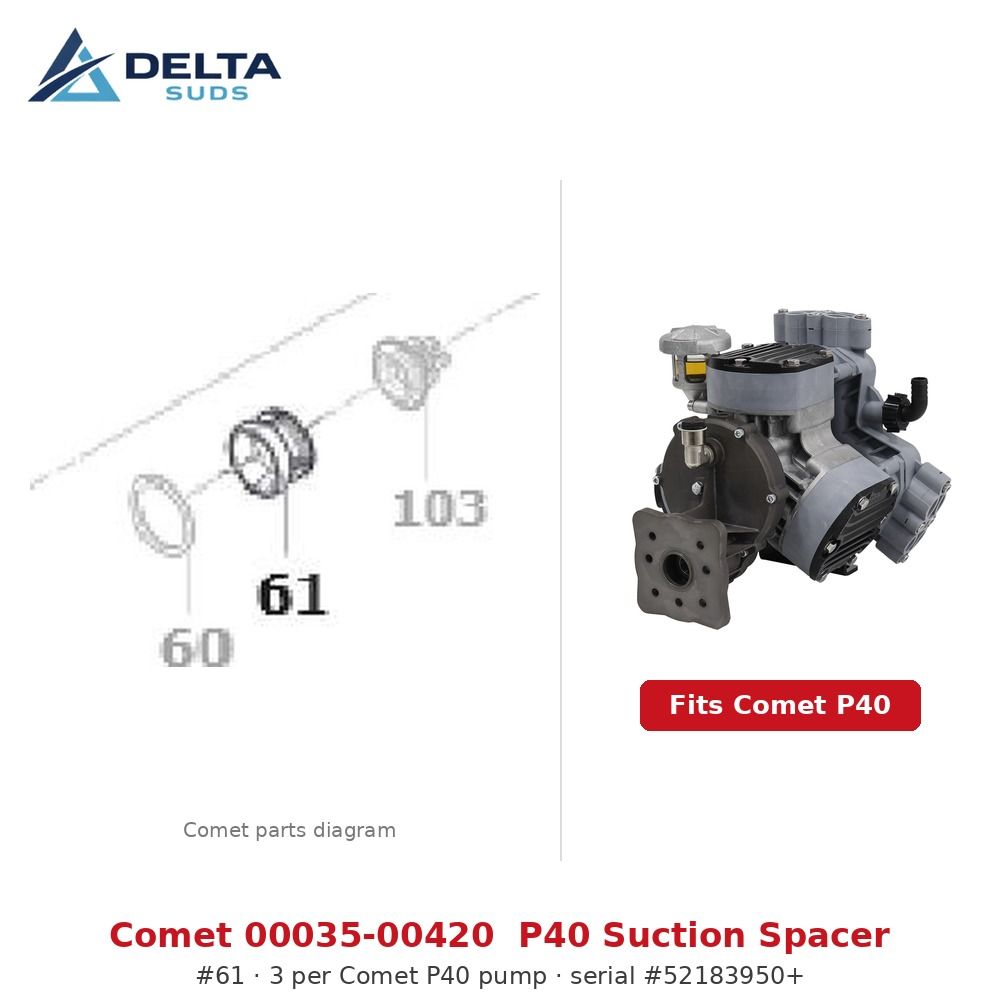 Comet P40 | [61] Suction Spacer (00035-00420)