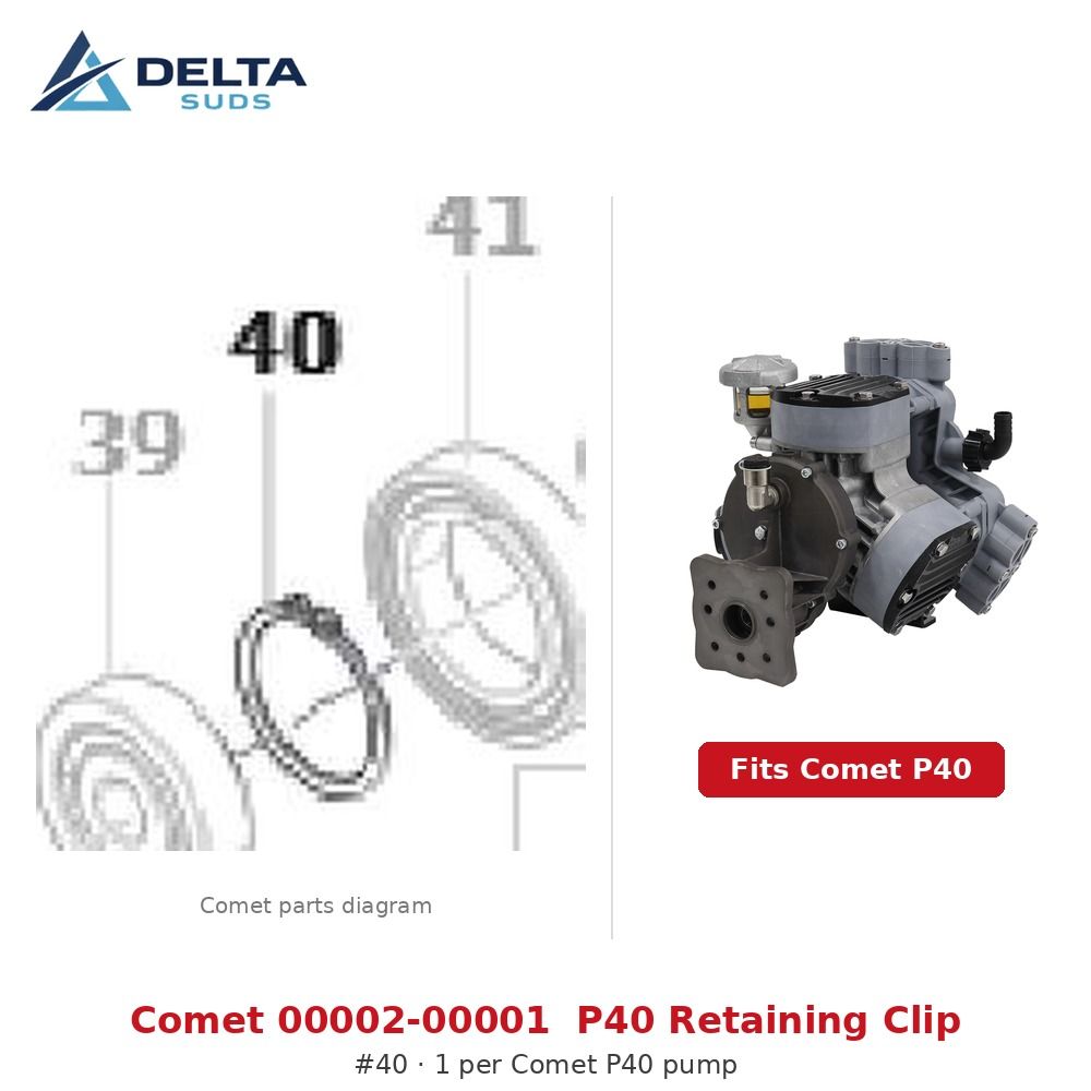 Comet P40 | [40] Retaining Clip (00002-00001)