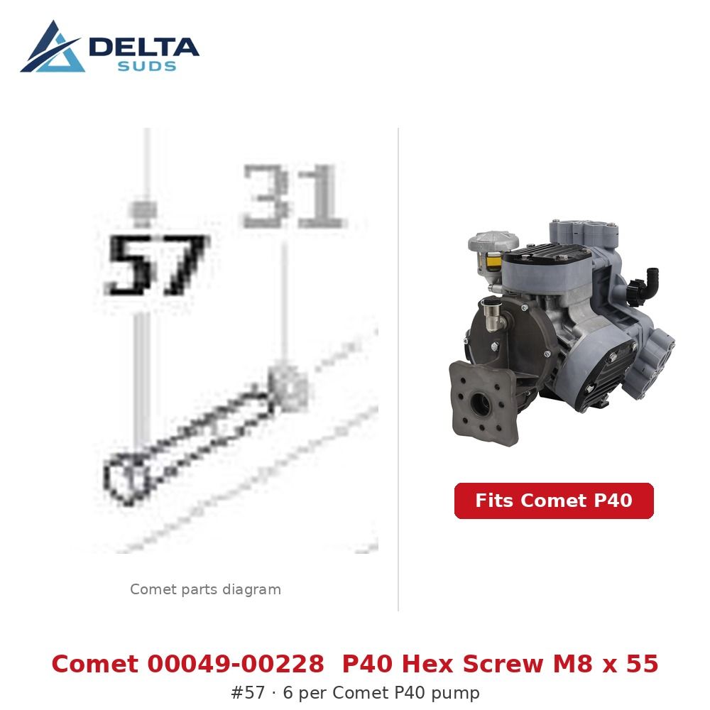Comet P40 | [57] Hexagonal Screw M8x55 (00049-00228)