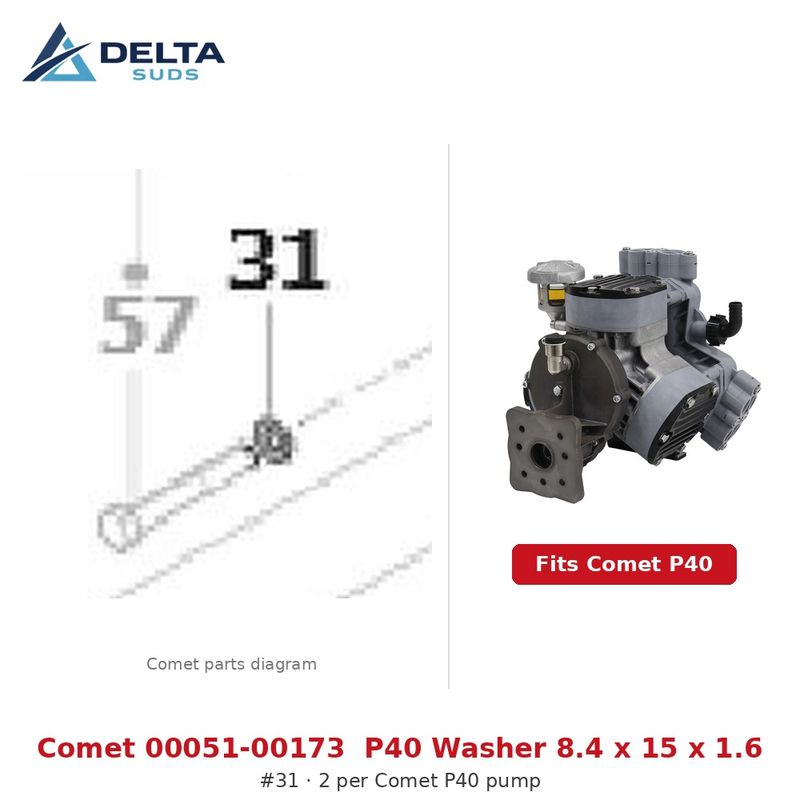 Comet P40 | [31] Washer 8.4x15x1.6 (00051-00173)