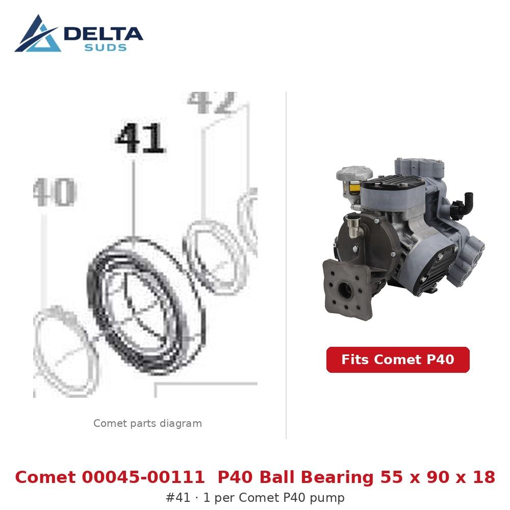 Comet P40 | [41] Ball Bearing 55x90x18 (00045-00111)