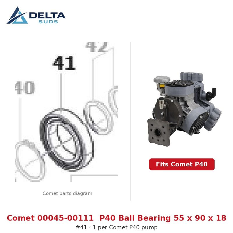 Comet P40 | [41] Ball Bearing 55x90x18 (00045-00111)