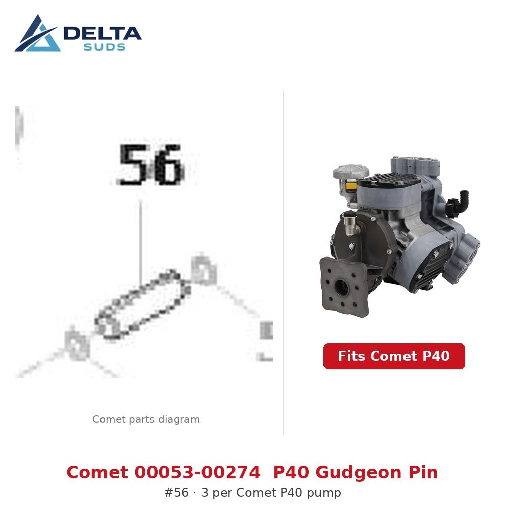 Comet P40 | [56] Gudgeon Pin (00053-00274)