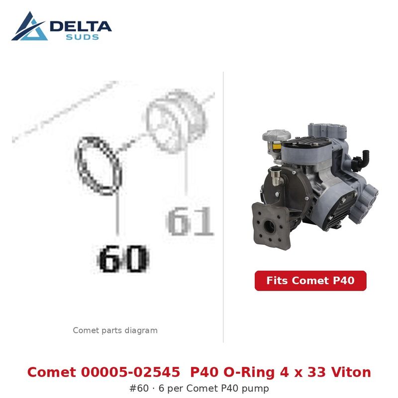 Comet P40 | [60] O-Ring 4x33 Viton (00005-02545)