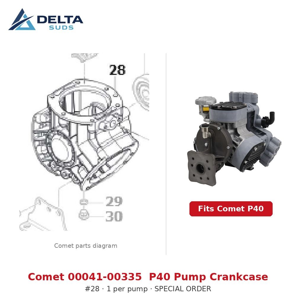 Comet P40 | [28] Crankcase - Special Order (00041-00335)