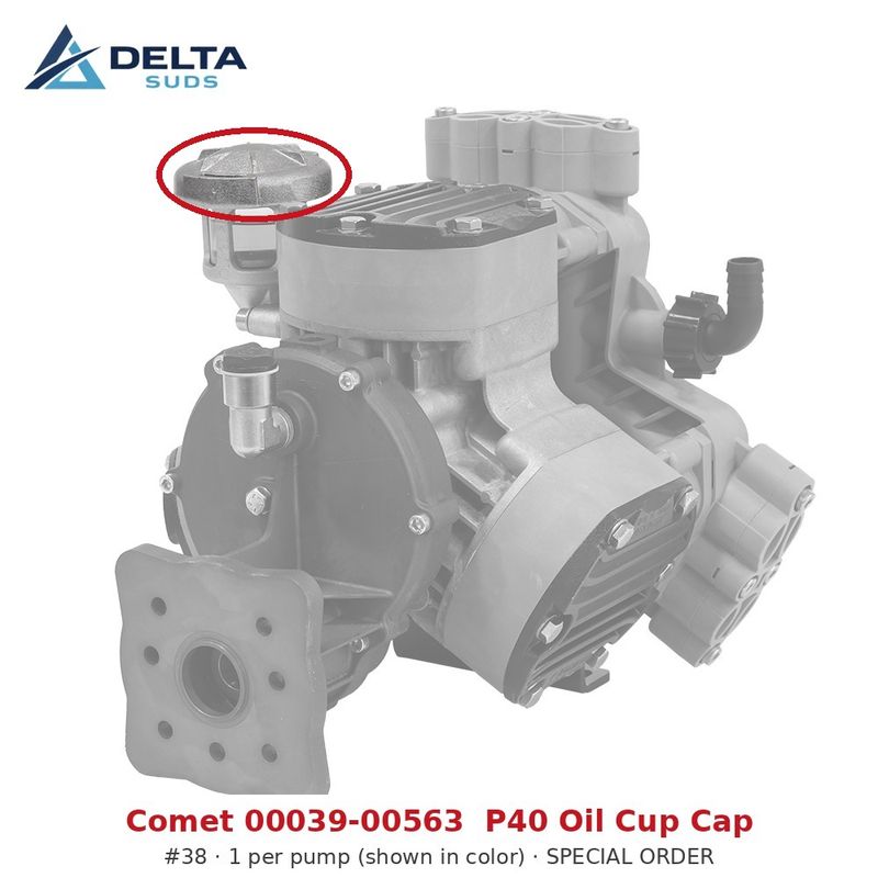 Comet P40 | [38] Oil Cup Cap - Special Order (00039-00563)