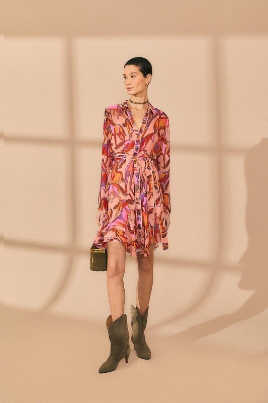 Wild Horses Long Sleeve Dress