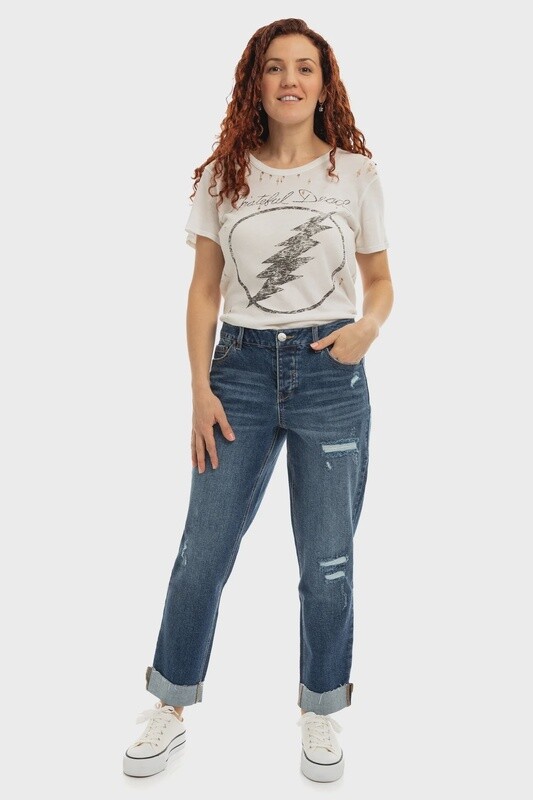 MID RISE SLIM GIRLFRIEND