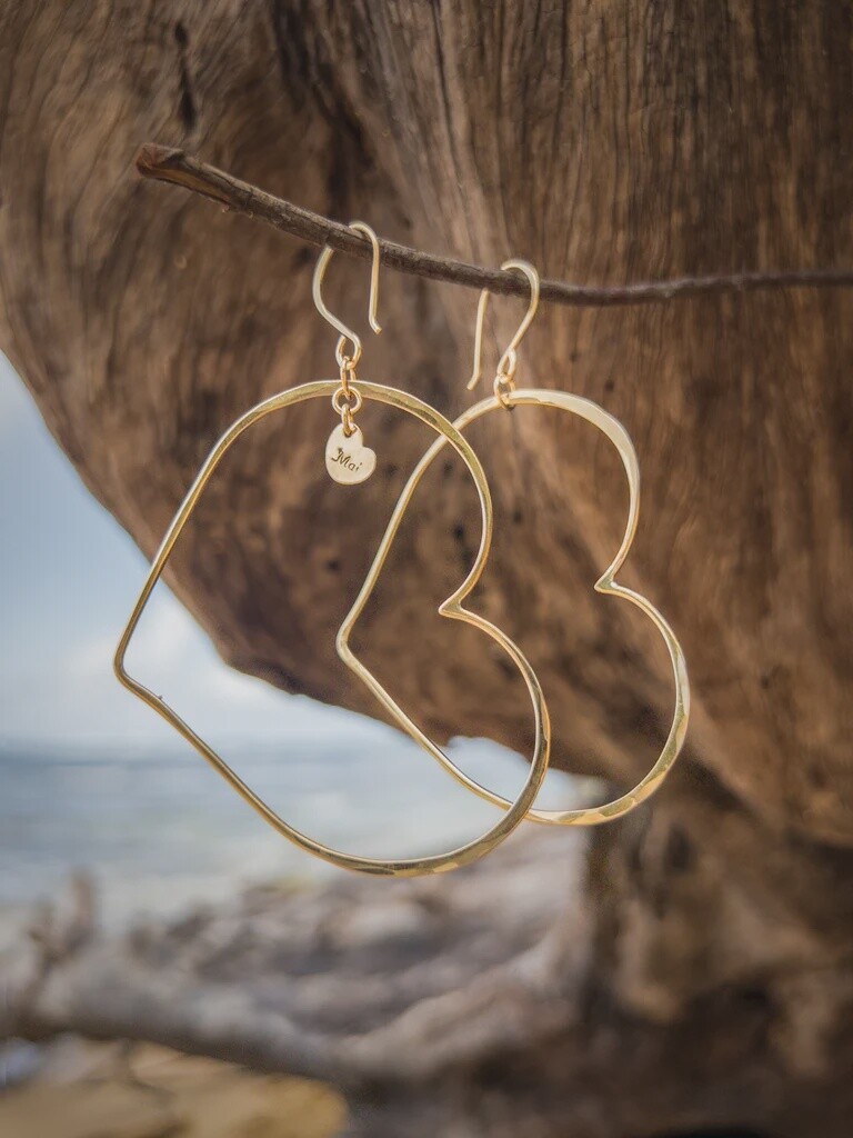 Heart Hoop Earring - LG GOLD