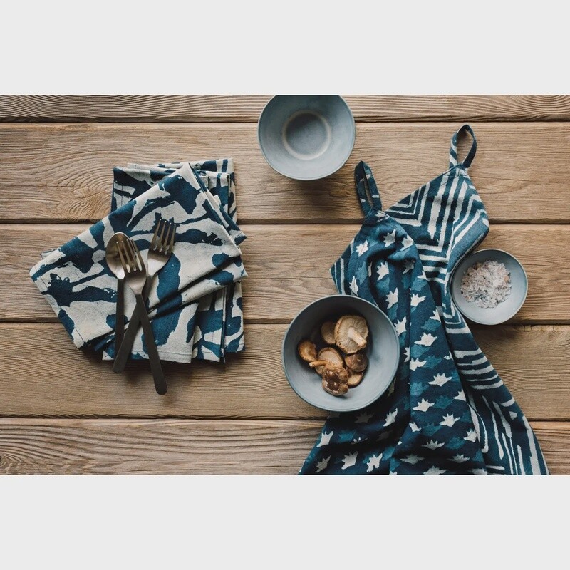 Flourish Block Print Napkins Set of 4