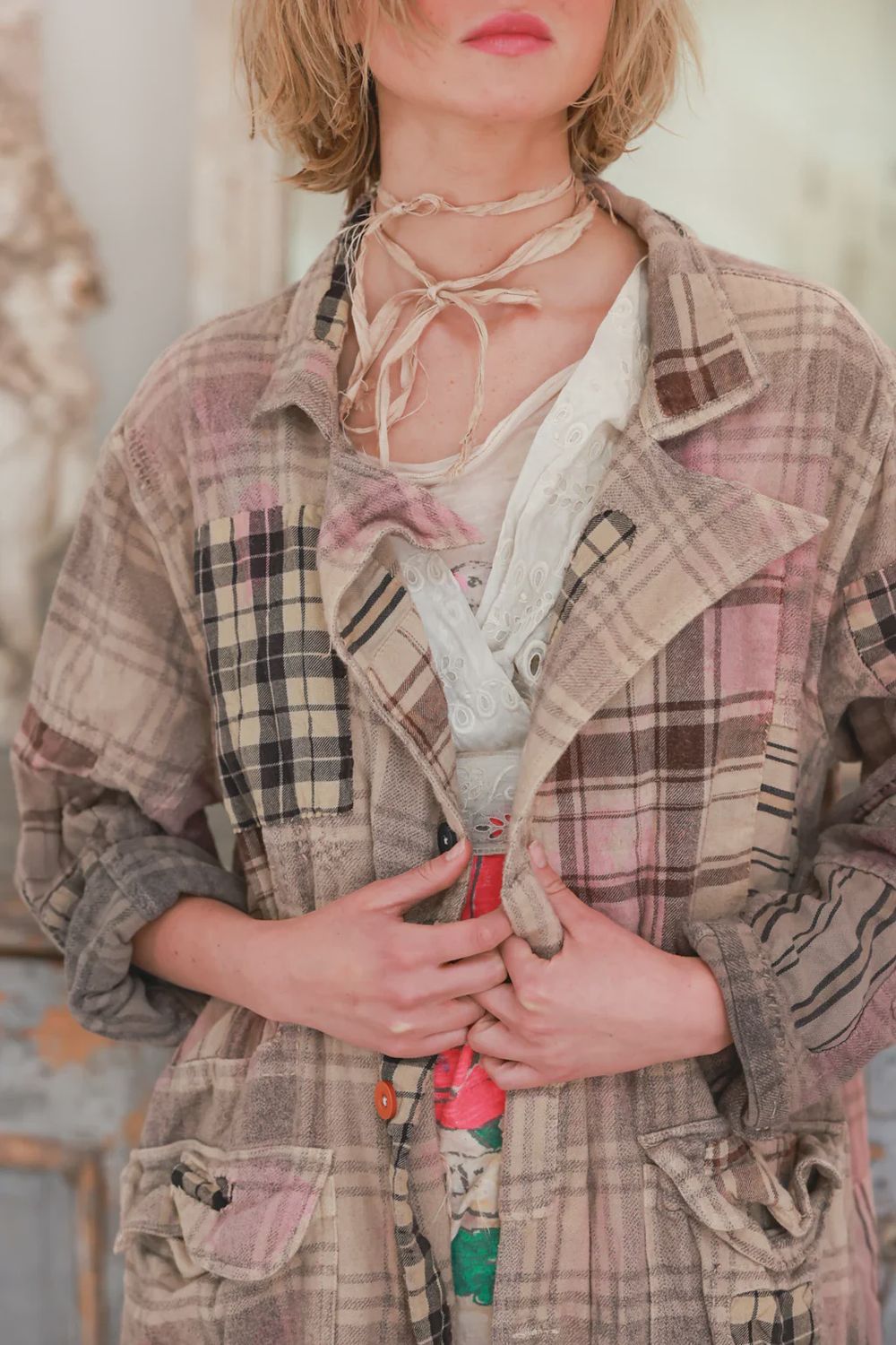Denim Hippie Kimono Jacket 830 Oz Ombre