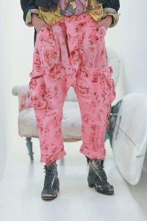 Floral Pasha Cargo Pants 547 azalea