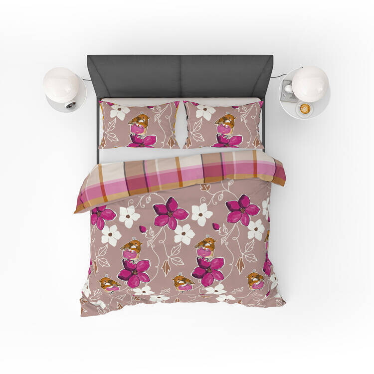 Dekbedovertrek Refined Bedding Bird Pink