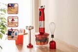 Staafmixer met blender en klopper Swiss Pro+ - Multifunctionele  - Wine Red - 700 W - RVS