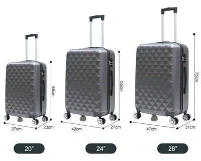 Koffers los Traveleo BABIJ - Koffer - Handbagage 35L + 65L en 90L Ruimbagage - ABS07 verkrijgbaar in verschillende kleuren